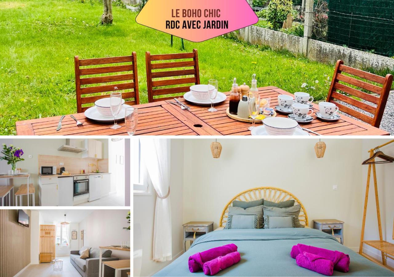Ideal Pro & Couple - 2 Logements Theme Boho Chic Rdc & Dandy 1Er Etage - Quartier Calme - Jardin - Wifi Hd - Smart Tv - Parking Gratuit - Proche Centre & Transports - Ask Home فالنسيان المظهر الخارجي الصورة