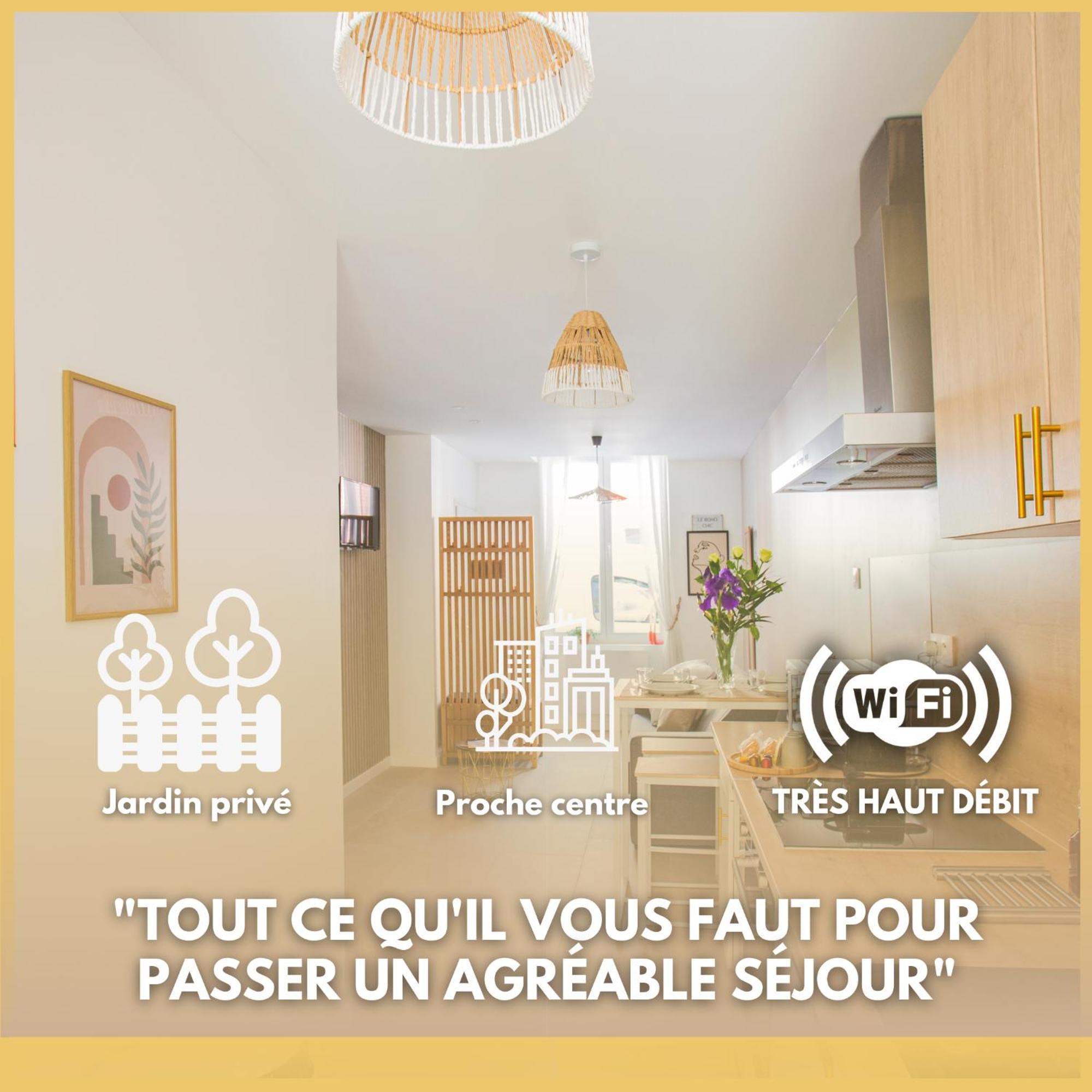 Ideal Pro & Couple - 2 Logements Theme Boho Chic Rdc & Dandy 1Er Etage - Quartier Calme - Jardin - Wifi Hd - Smart Tv - Parking Gratuit - Proche Centre & Transports - Ask Home فالنسيان المظهر الخارجي الصورة
